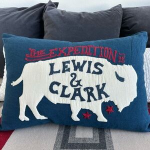 Pendleton Blue and White Lewis & Clark Accent Pillow